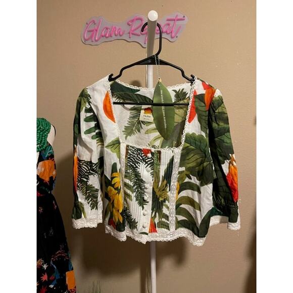 FARM Rio Cocoa Forest Blouse - Picture 3 of 3